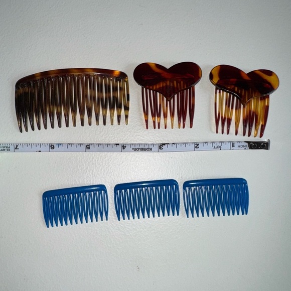 Goody Vintage 80s Goody Side Combs Tortoise Shell Lot - Picture 2 of 7